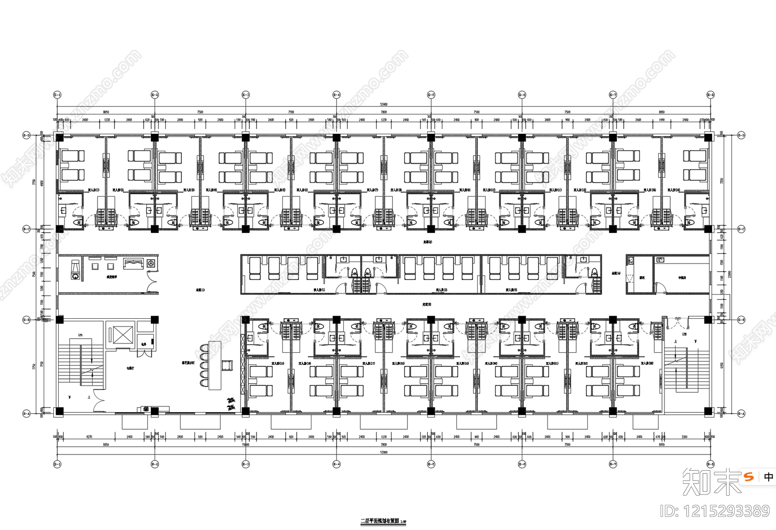 现代简约足浴店施工图下载【ID:1215293389】