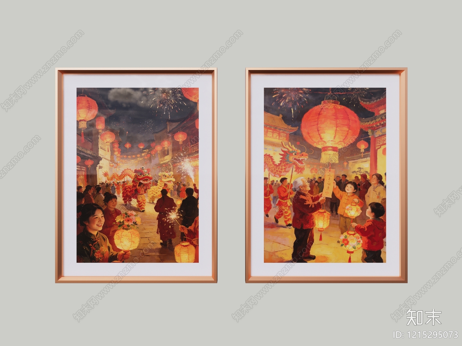 新中式元宵灯会SU模型下载【ID:1215295073】