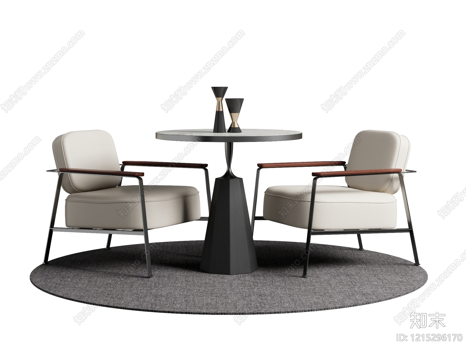 现代简约休闲桌椅SU模型下载【ID:1215296170】