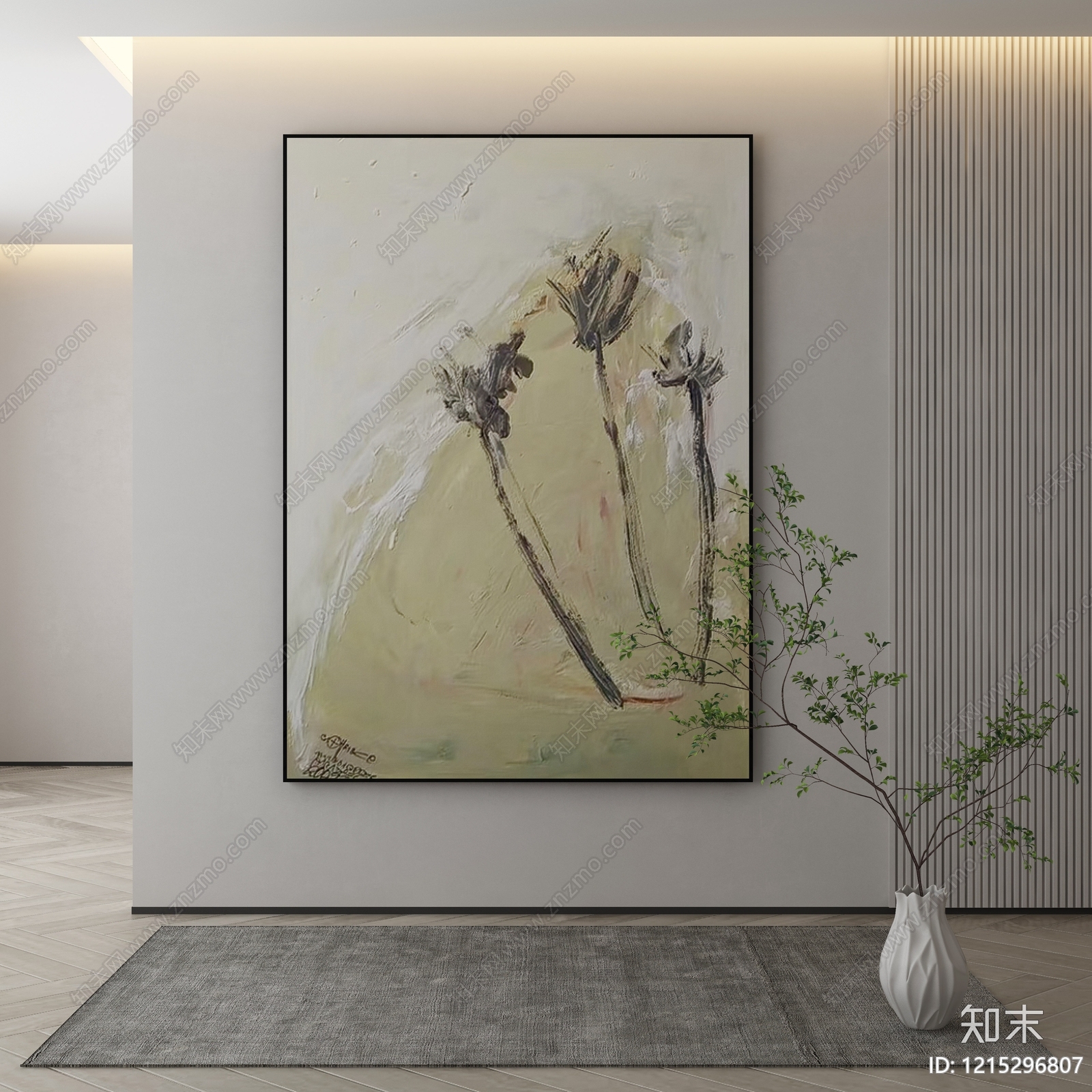 现代玄关挂画3D模型下载【ID:1215296807】