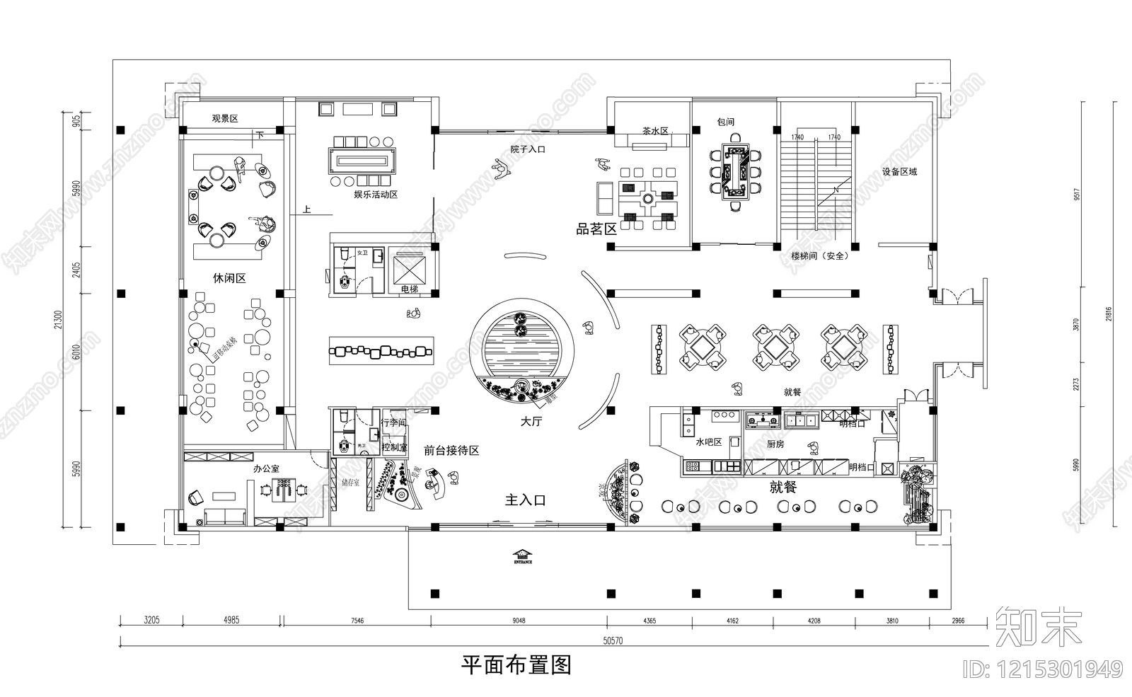 现代大厅施工图下载【ID:1215301949】