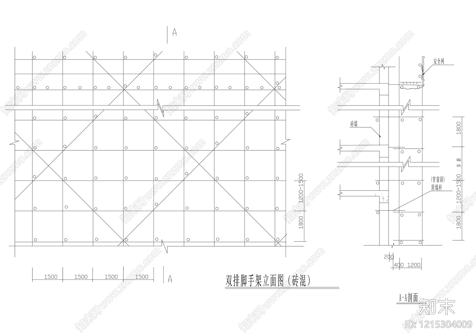 立面图施工图下载【ID:1215304009】