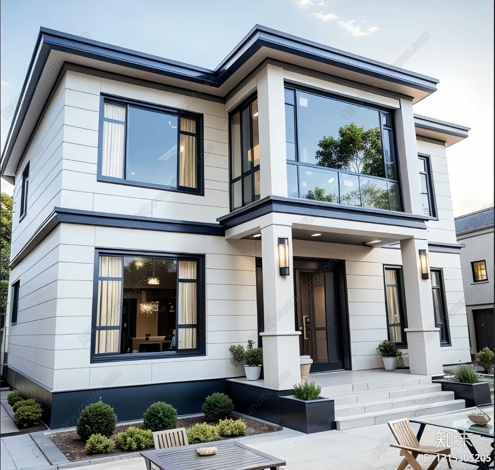 现代新中式住宅楼建筑施工图下载【ID:1215305205】