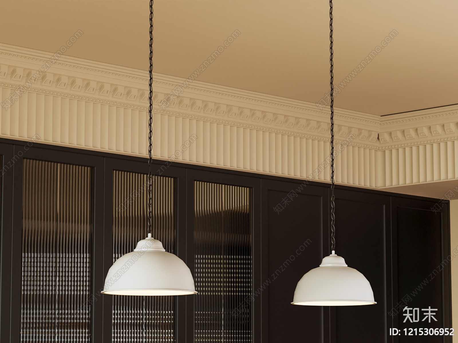 中古风吧台吊灯3D模型下载【ID:1215306952】