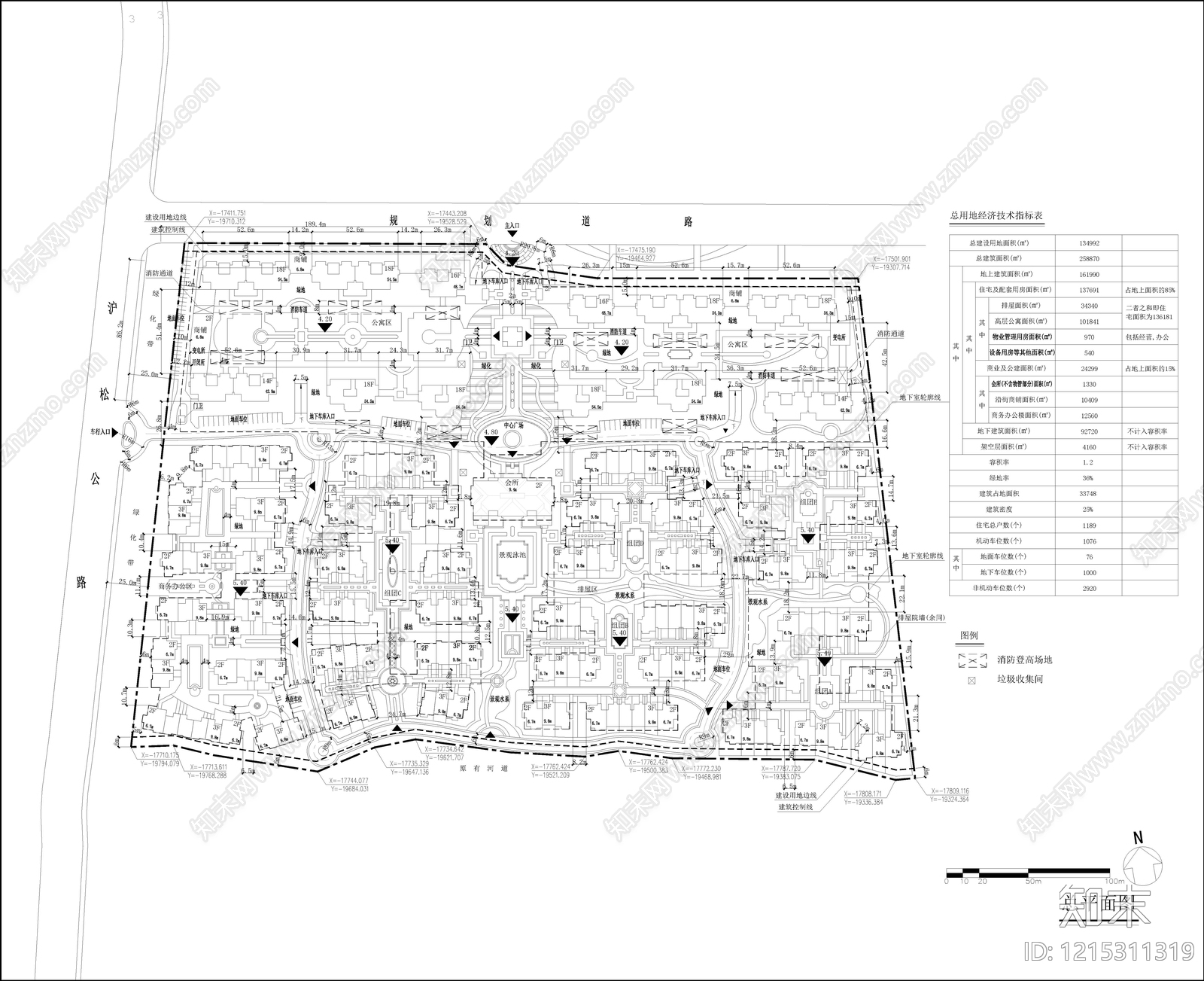 高层住宅cad施工图下载【ID:1215311319】