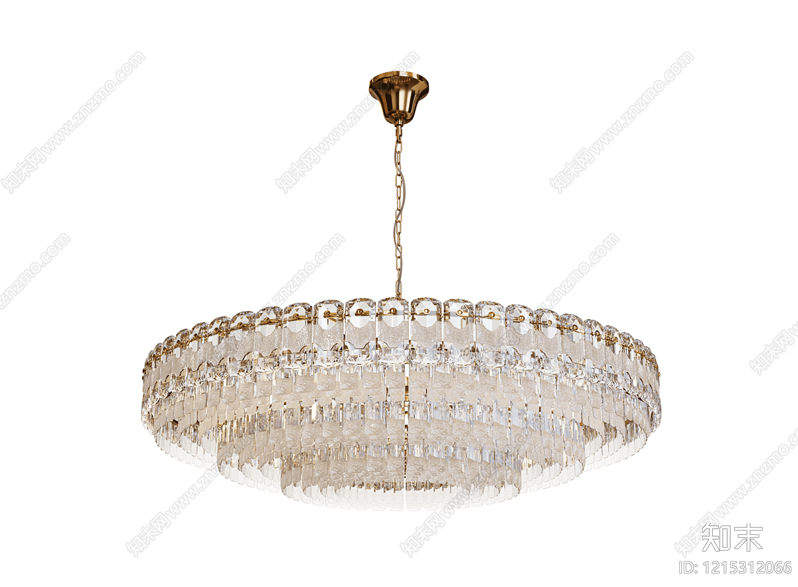 欧式轻奢水晶吊灯3D模型下载【ID:1215312066】