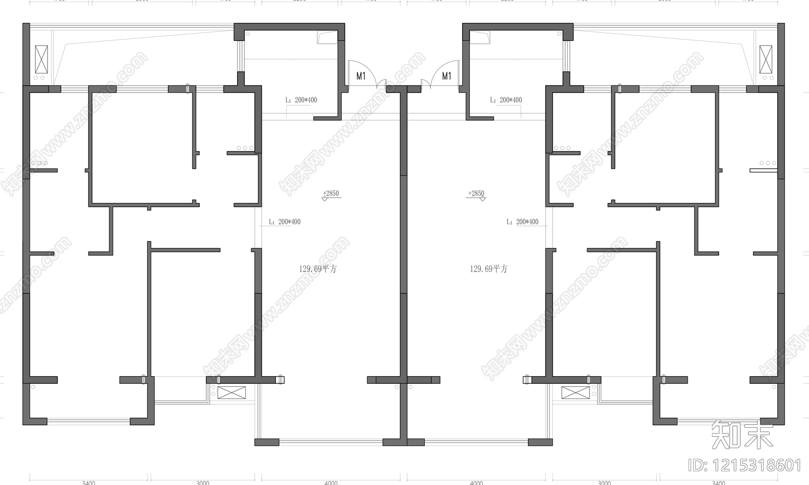 大平层cad施工图下载【ID:1215318601】