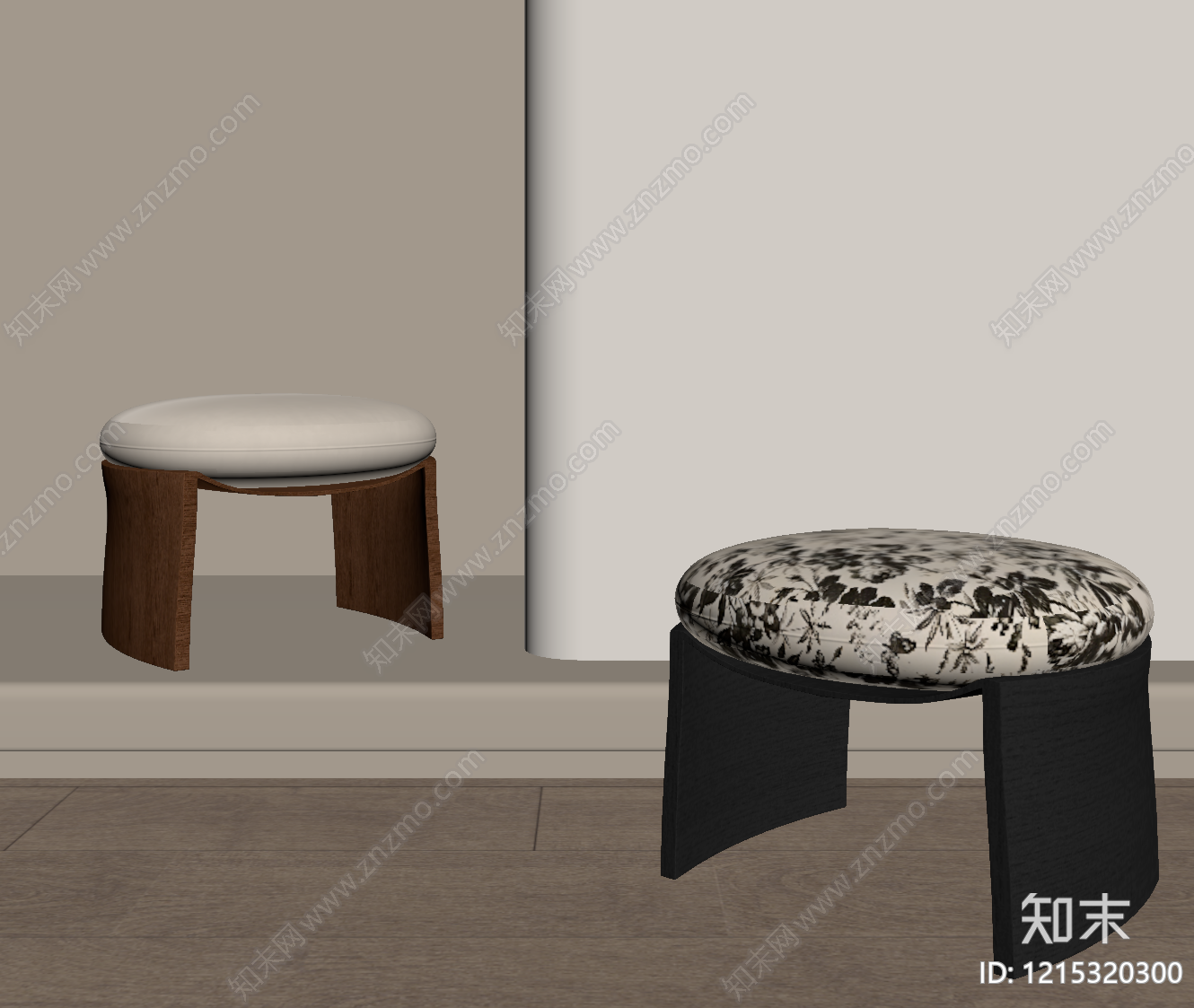 现代沙发凳SU模型下载【ID:1215320300】