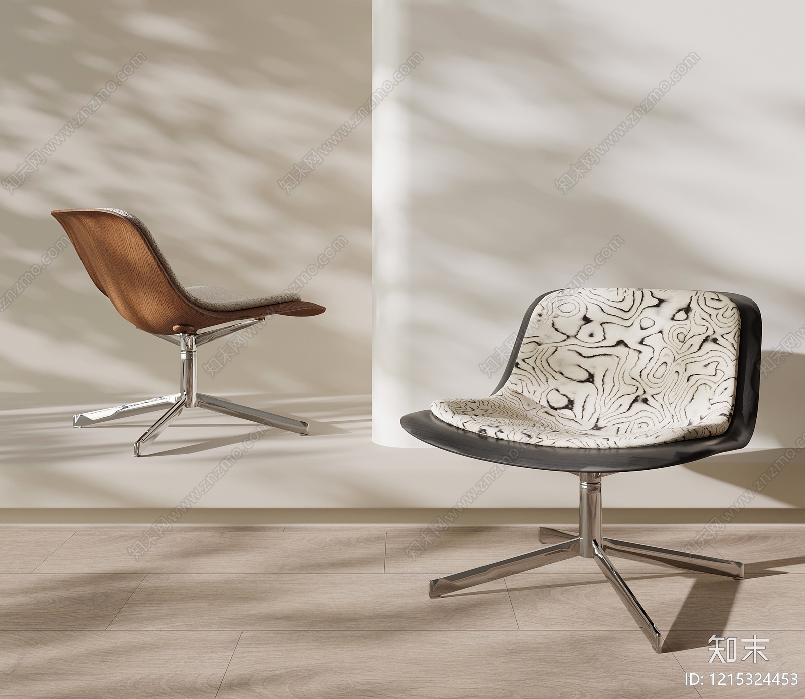 现代简约单人沙发3D模型下载【ID:1215324453】