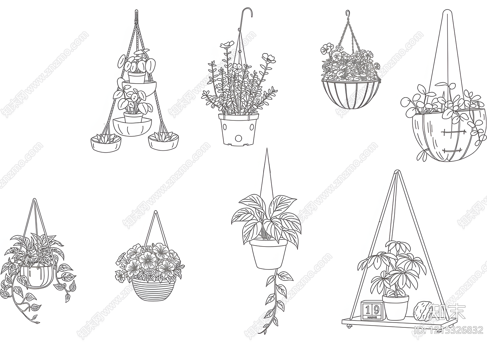 现代绿植施工图下载【ID:1215326832】