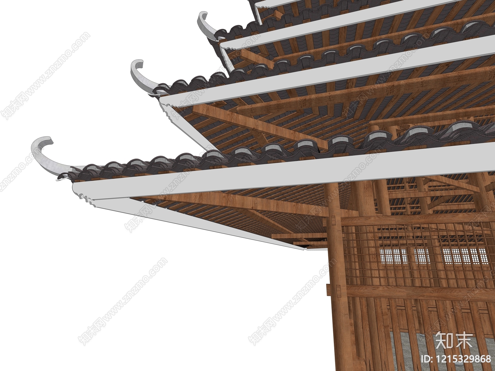 侗族传统建筑风格古建筑SU模型下载【ID:1215329868】