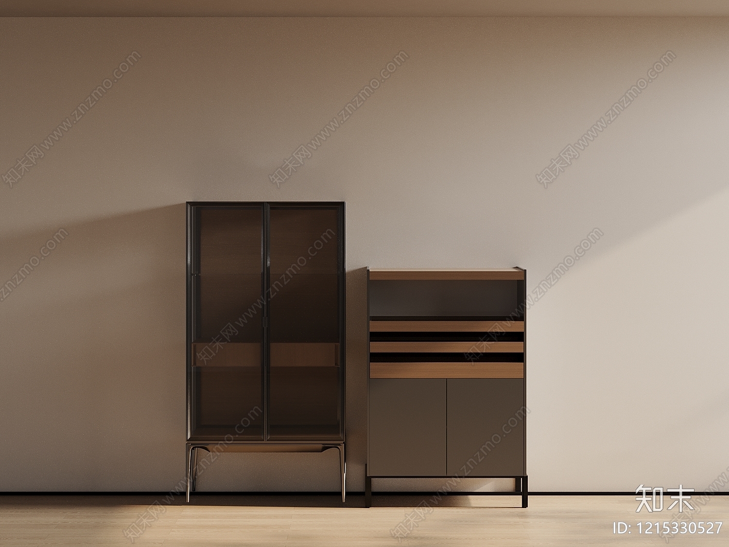 现代简约餐边柜3D模型下载【ID:1215330527】
