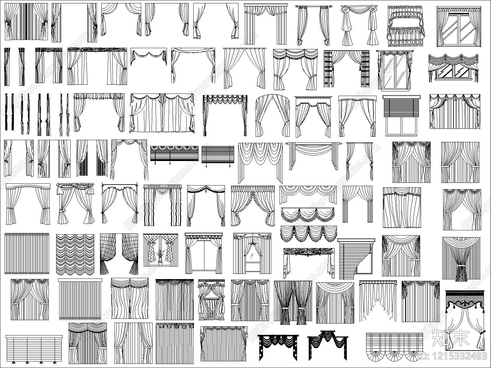 现代家装图库施工图下载【ID:1215332493】
