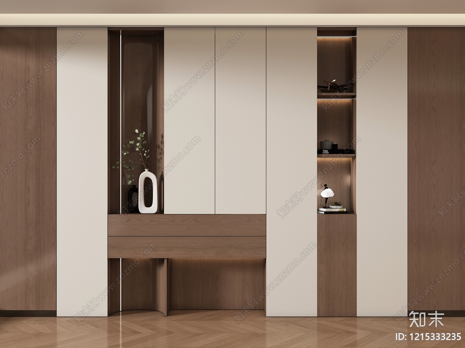 现代简约玄关柜3D模型下载【ID:1215333235】