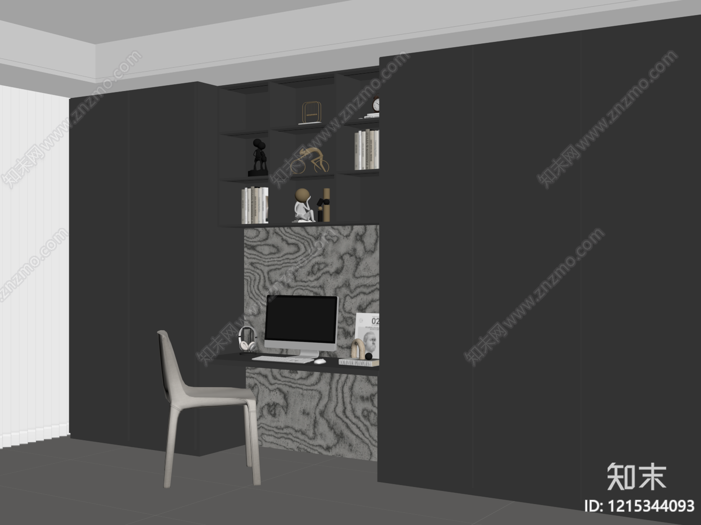 极简衣柜SU模型下载【ID:1215344093】