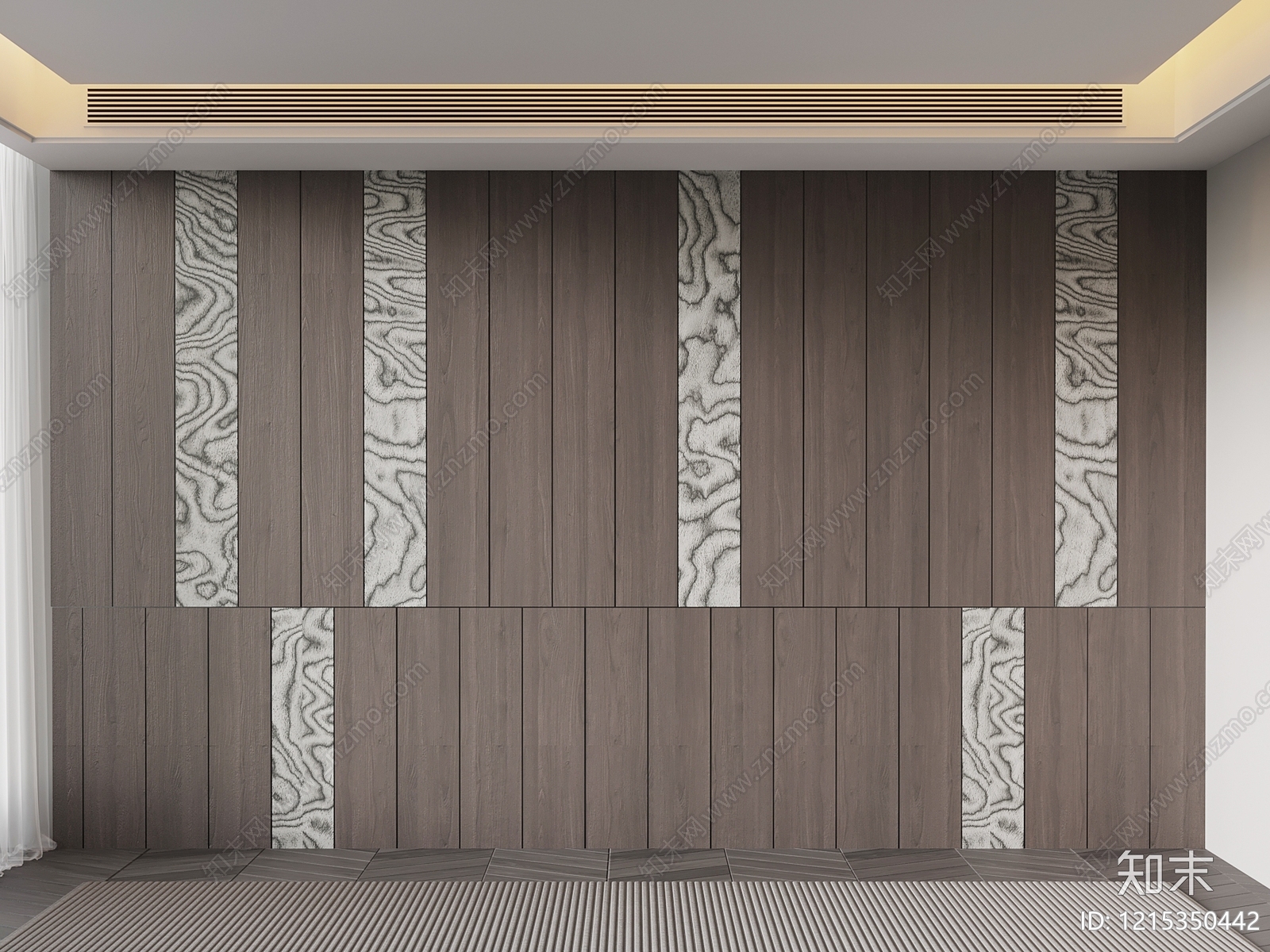 现代简约床头背景墙3D模型下载【ID:1215350442】