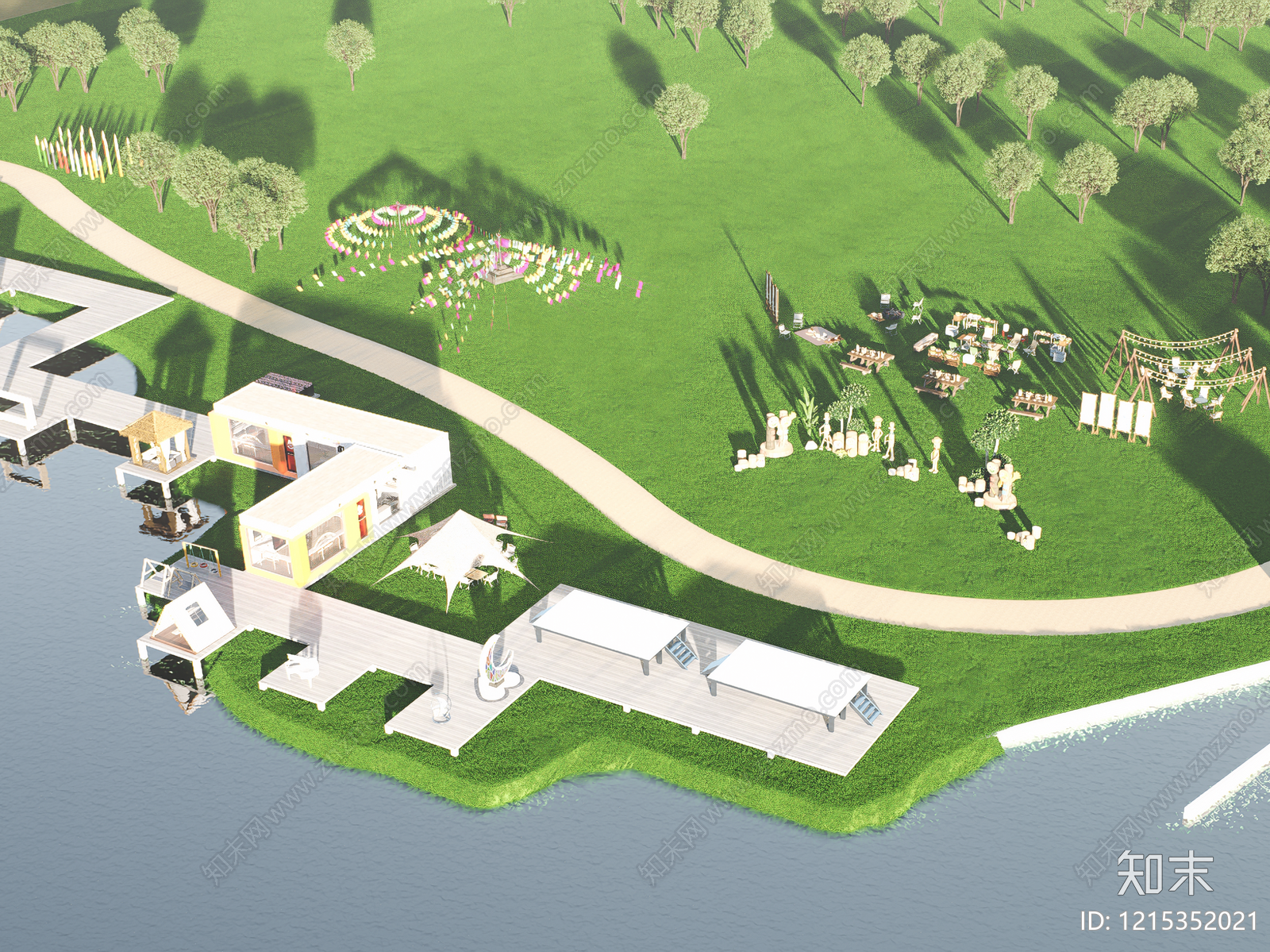 现代简约房车营地SU模型下载【ID:1215352021】