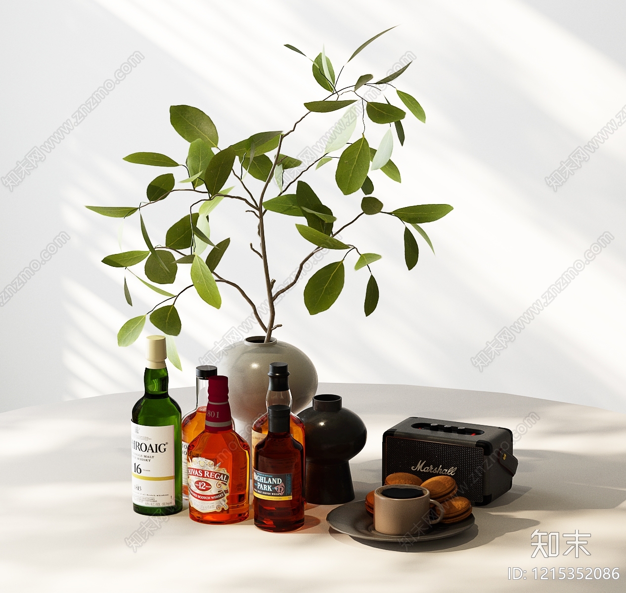 现代简约摆件组合3D模型下载【ID:1215352086】