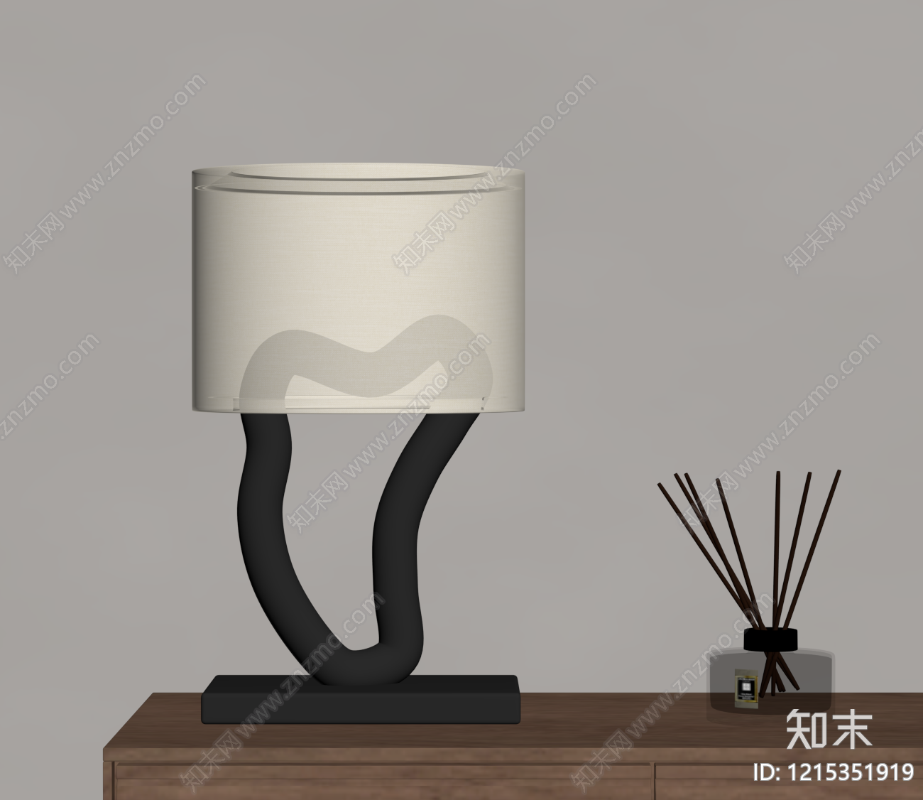 现代简约台灯SU模型下载【ID:1215351919】