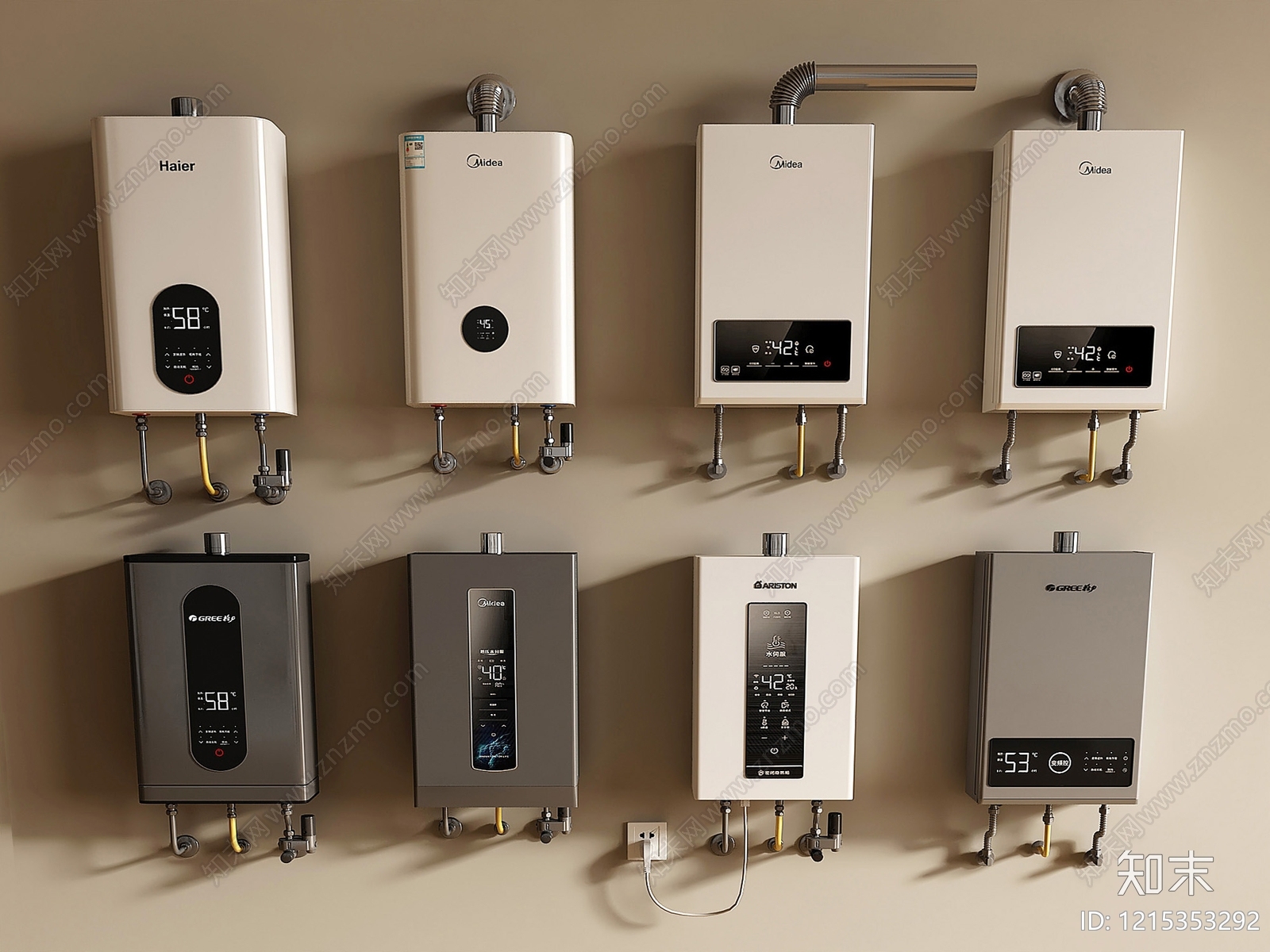 现代简约热水器SU模型下载【ID:1215353292】