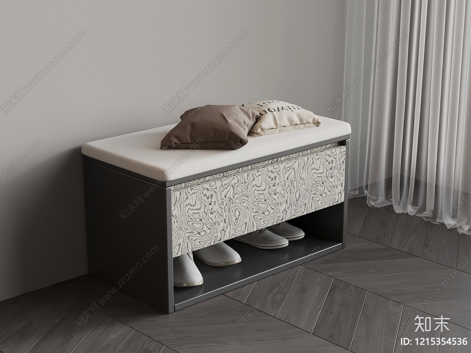 现代简约换鞋凳3D模型下载【ID:1215354536】
