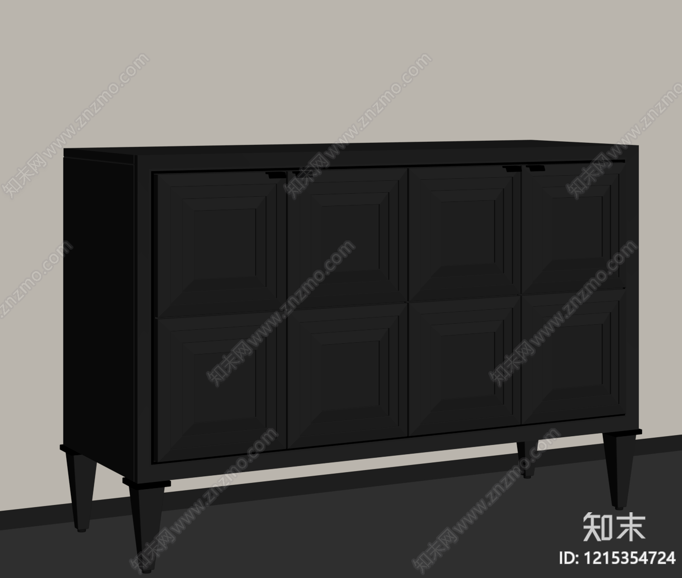 现代简约餐边柜SU模型下载【ID:1215354724】