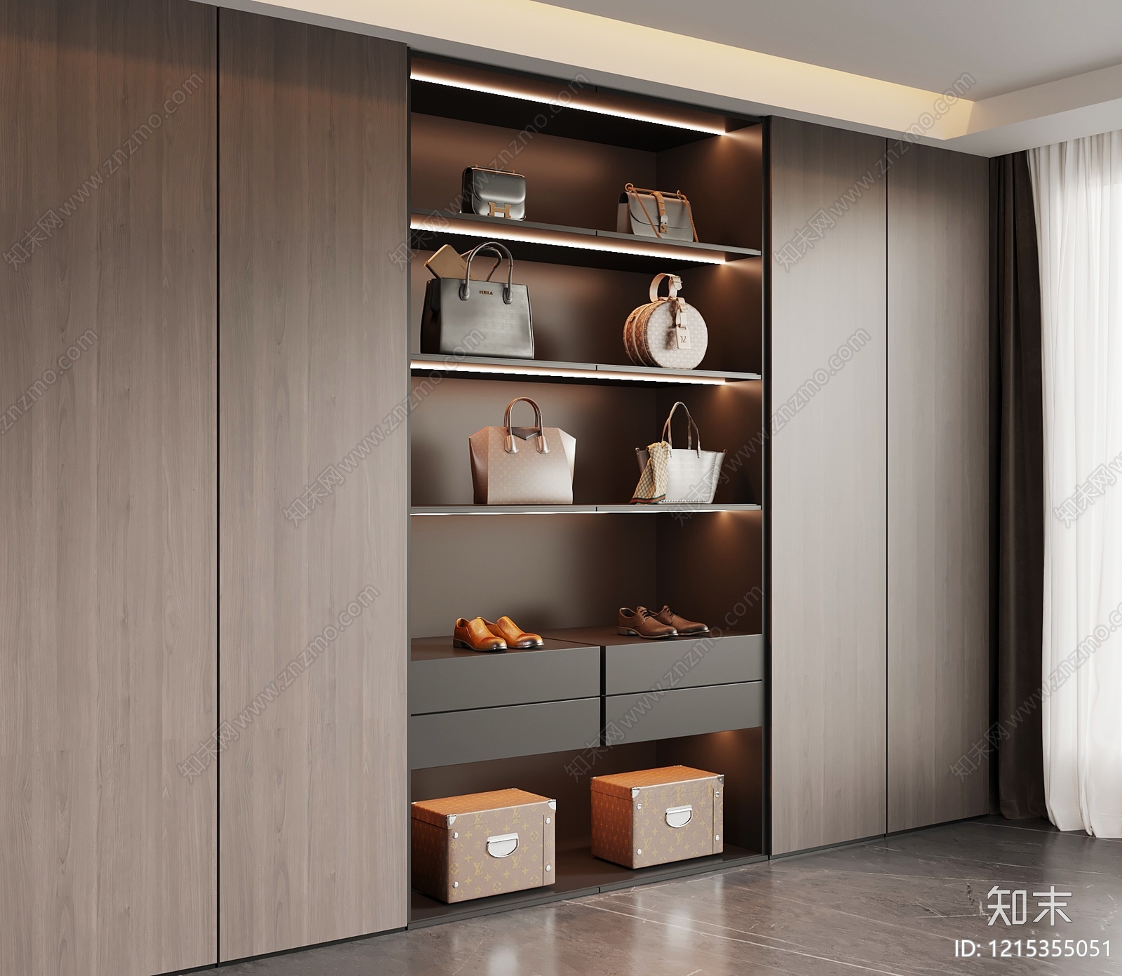 极简储物柜3D模型下载【ID:1215355051】