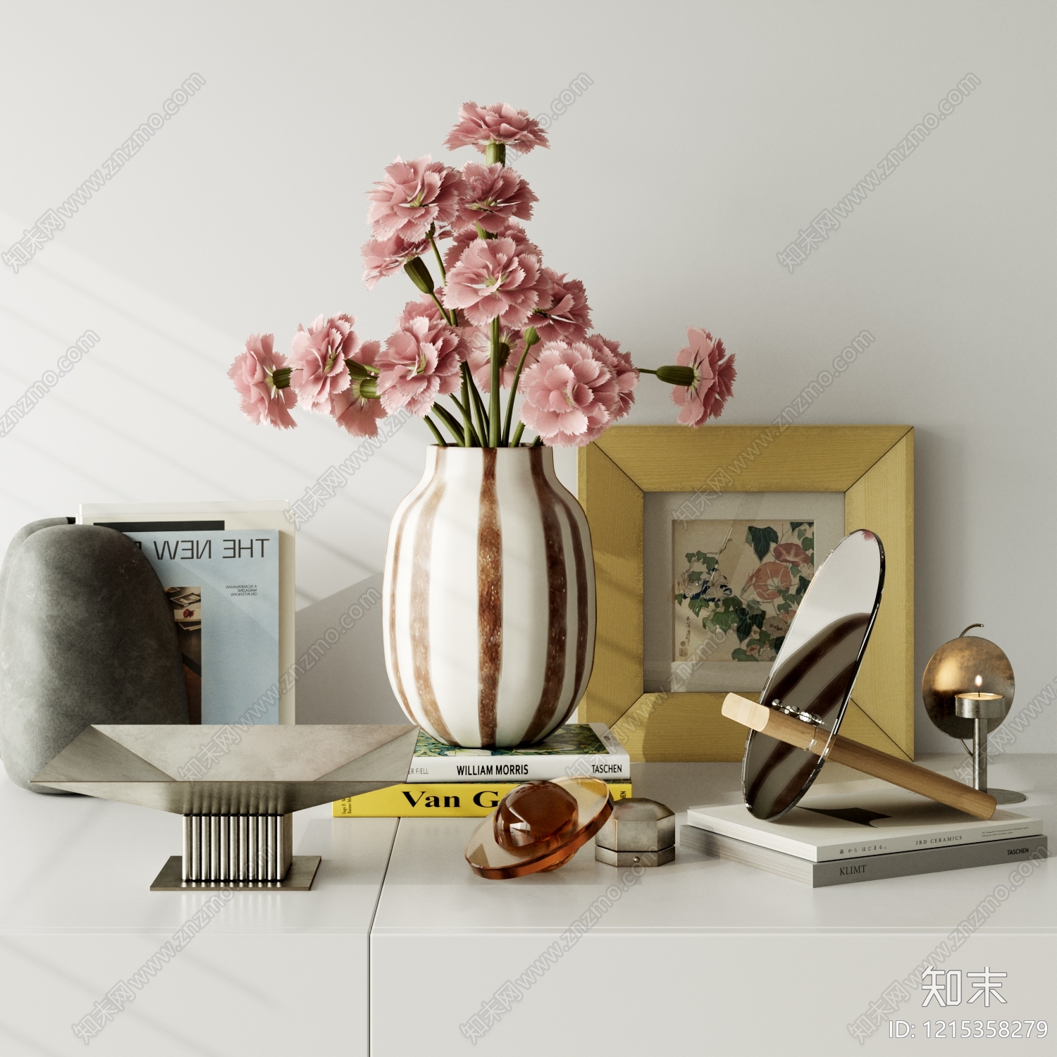 现代简约摆件组合3D模型下载【ID:1215358279】