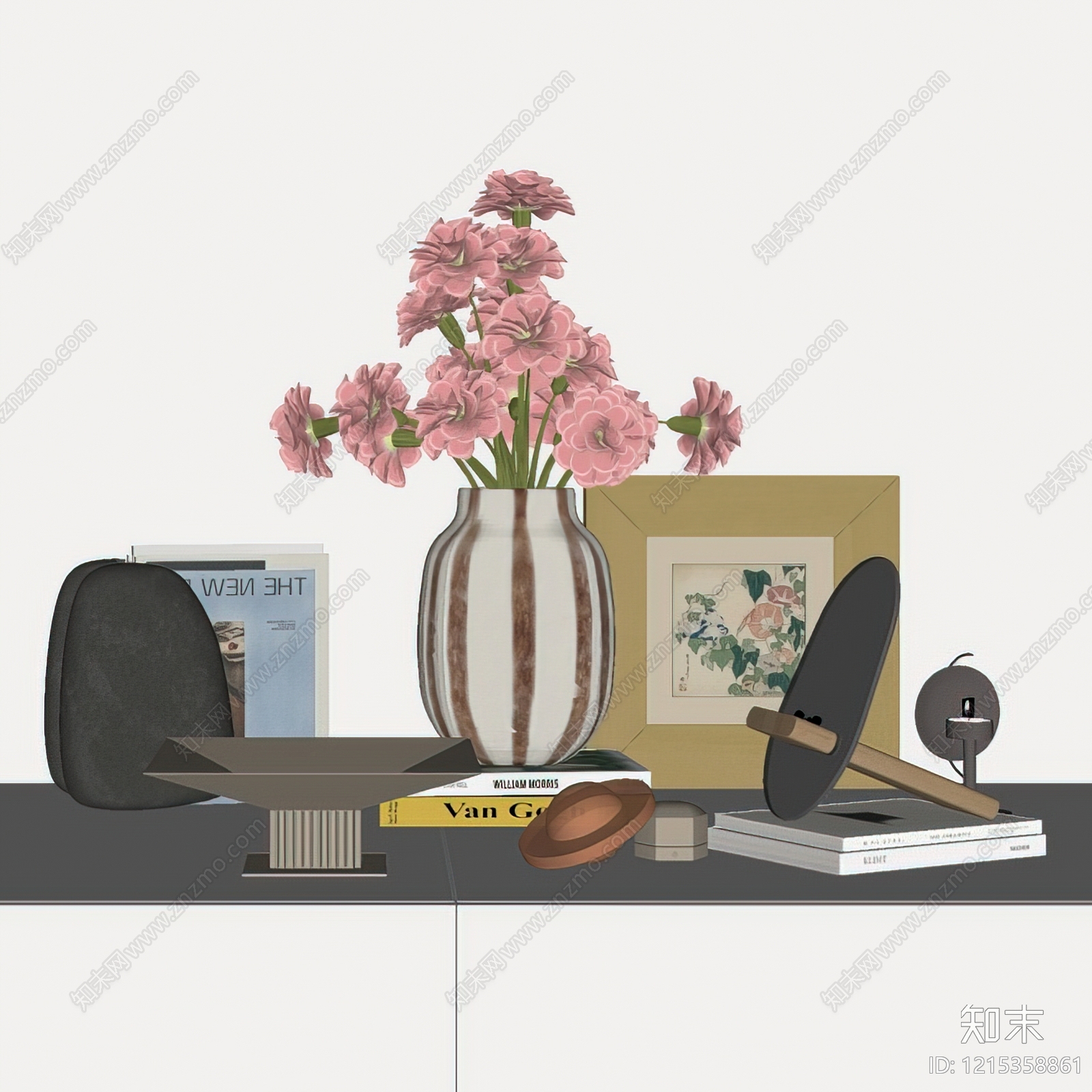 现代简约摆件组合SU模型下载【ID:1215358861】