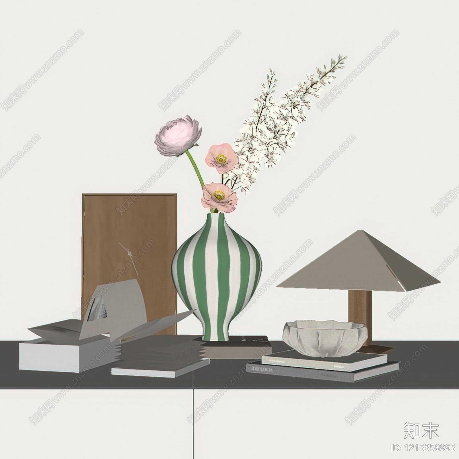 现代简约摆件组合SU模型下载【ID:1215358995】