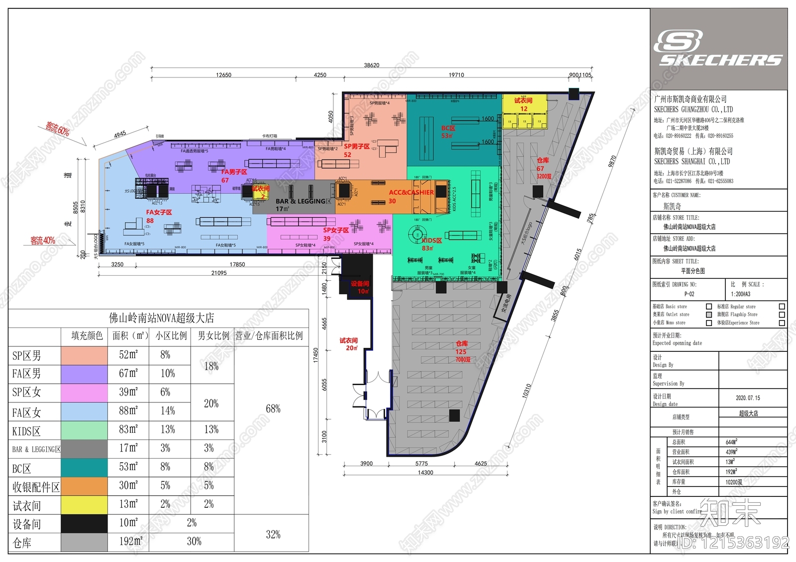 现代鞋店施工图下载【ID:1215363192】