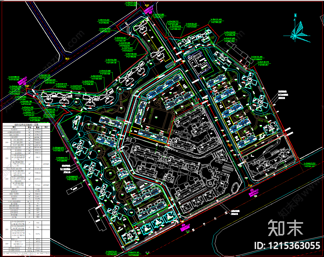 居住区规划施工图下载【ID:1215363055】