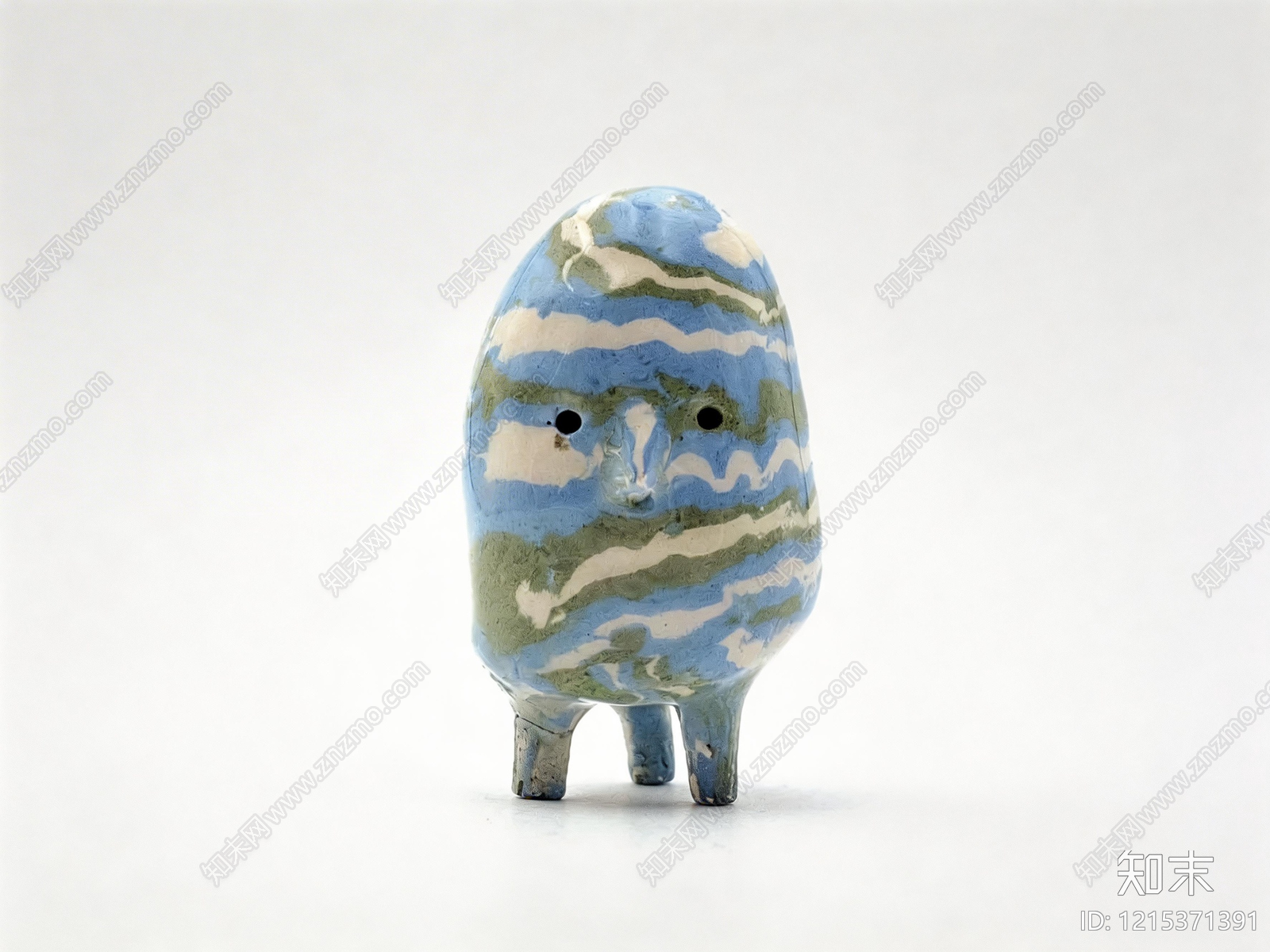 日式陶艺雕塑摆件SU模型下载【ID:1215371391】