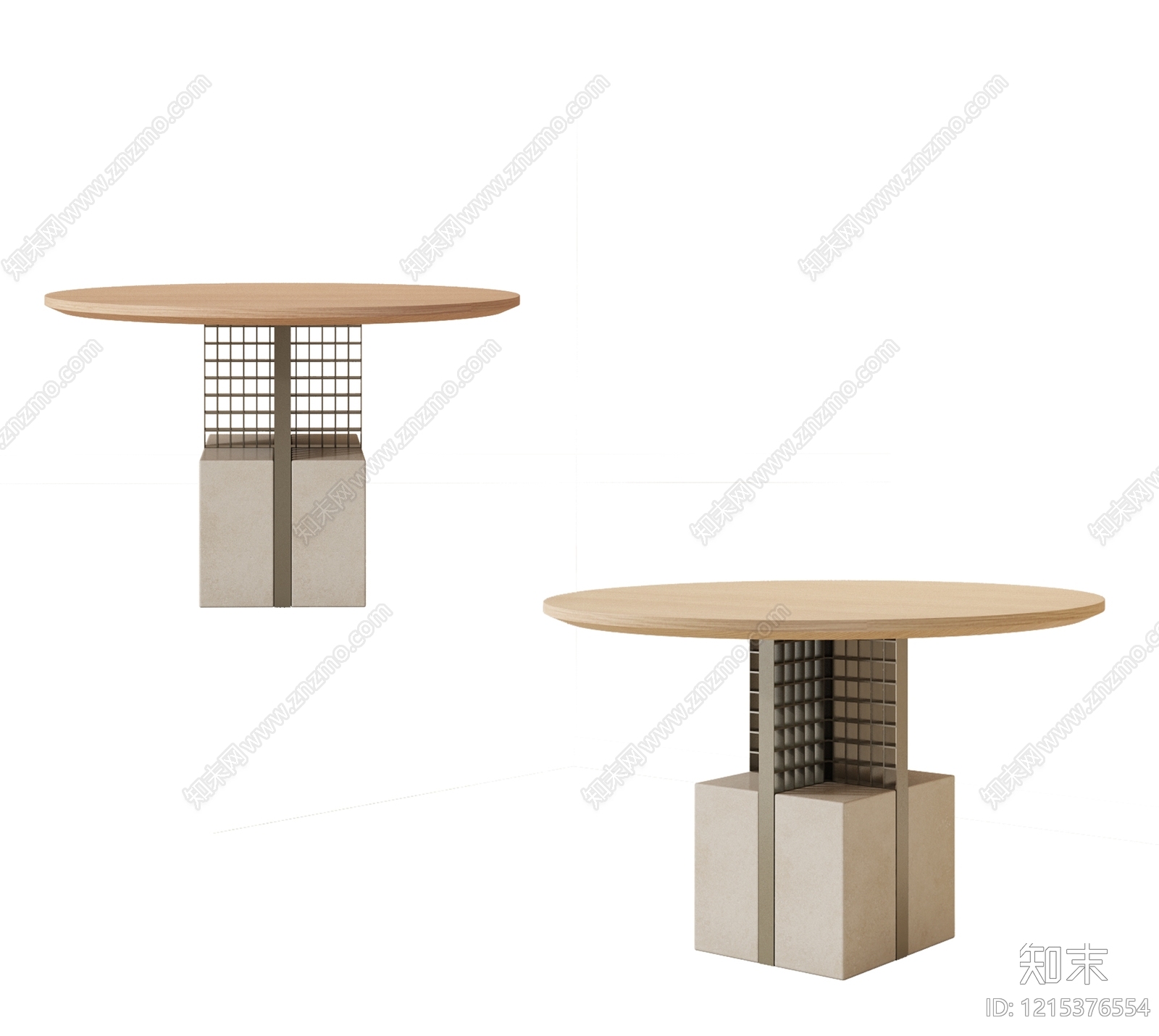 现代简约餐桌3D模型下载【ID:1215376554】
