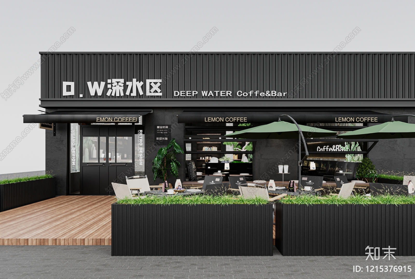 工业风咖啡厅3D模型下载【ID:1215376915】