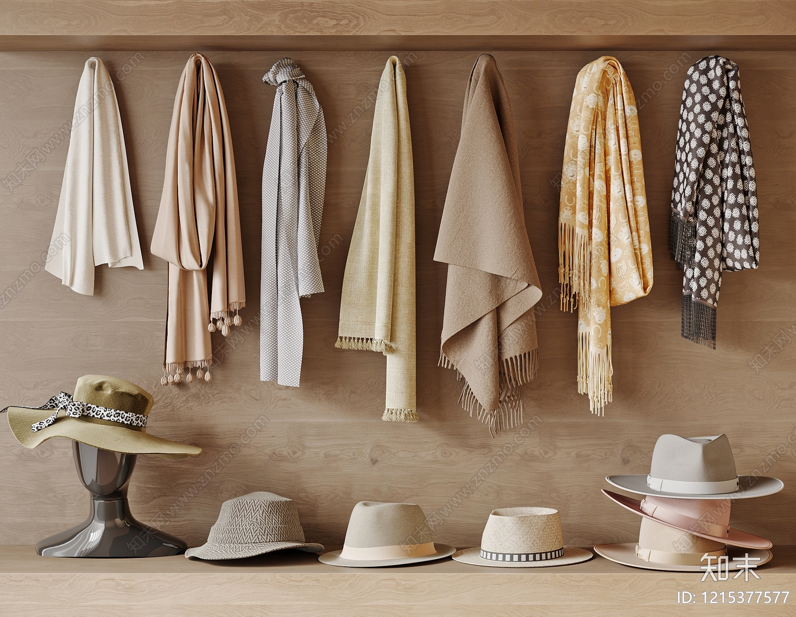 原木风帽子3D模型下载【ID:1215377577】