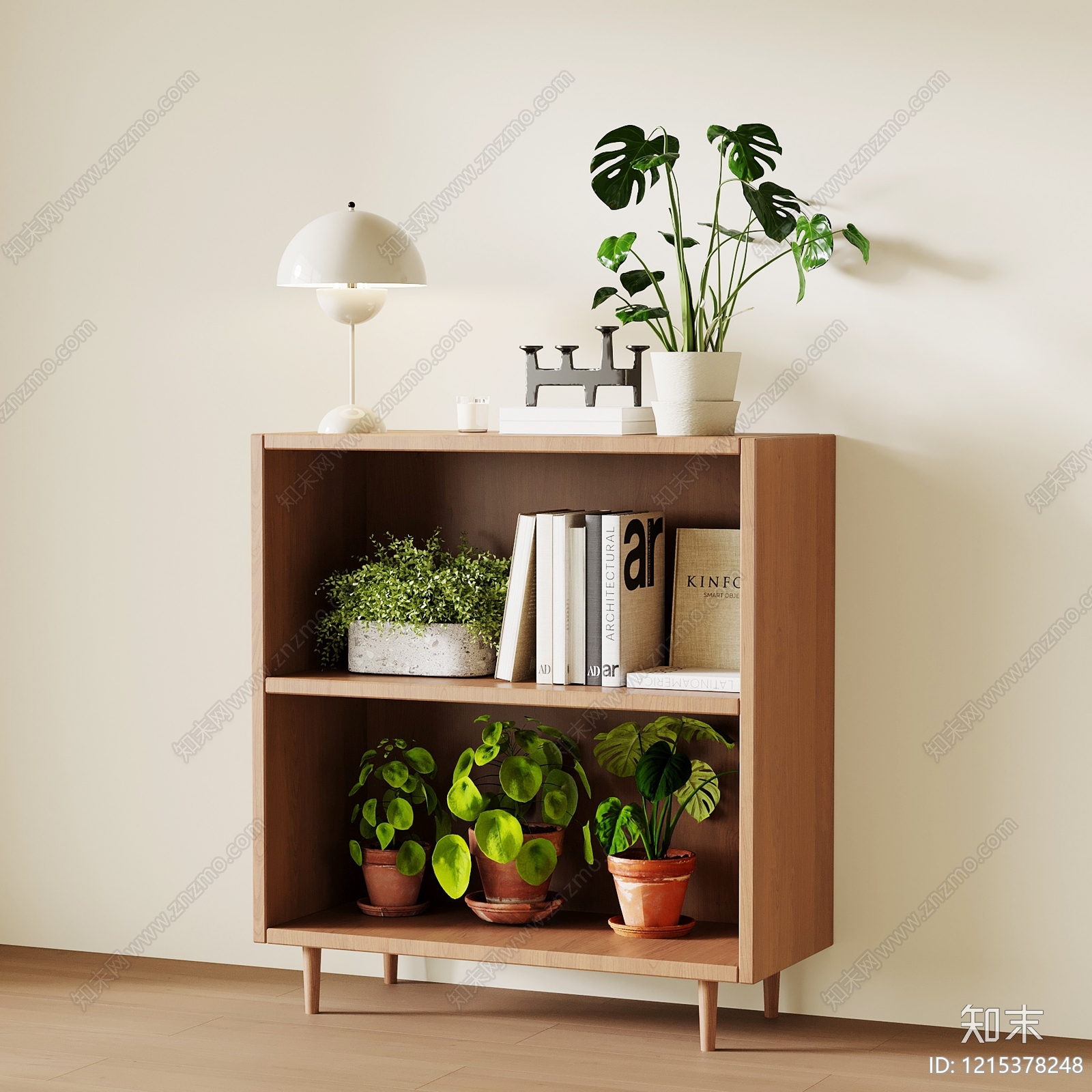 北欧风花架3D模型下载【ID:1215378248】