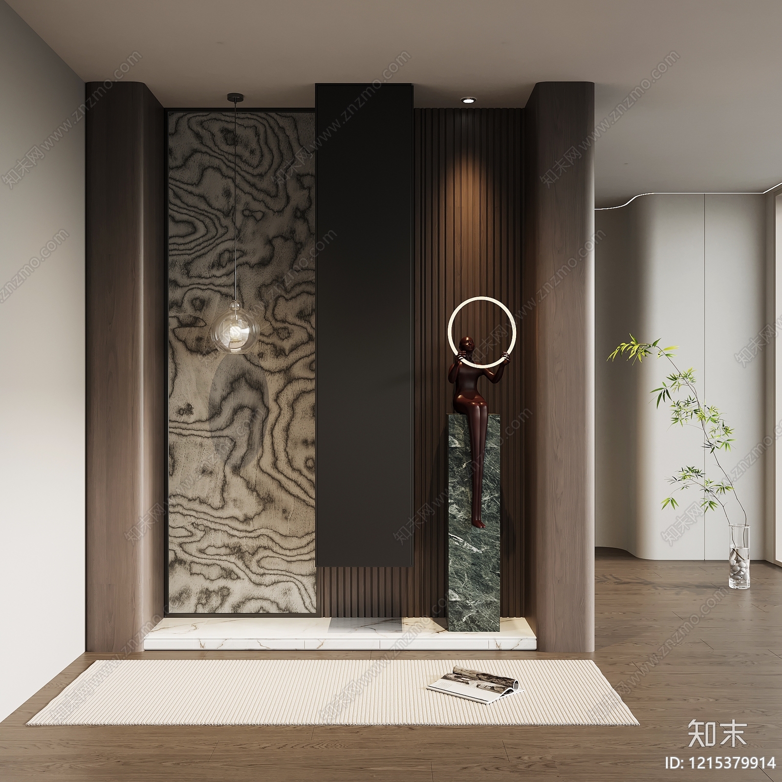 现代简约玄关3D模型下载【ID:1215379914】