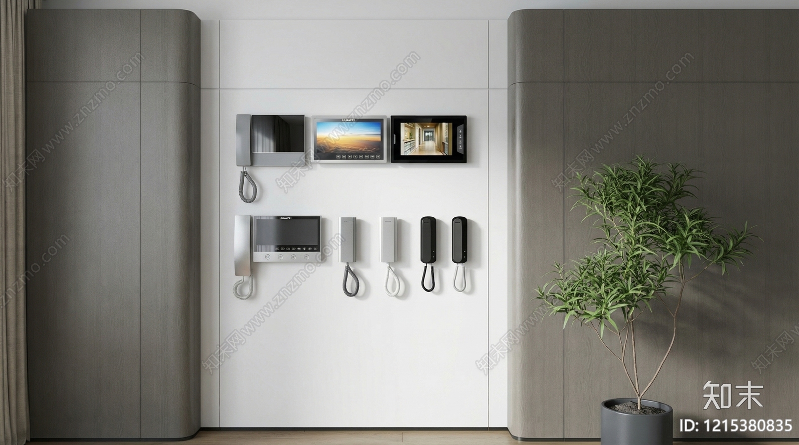 现代简约门禁SU模型下载【ID:1215380835】