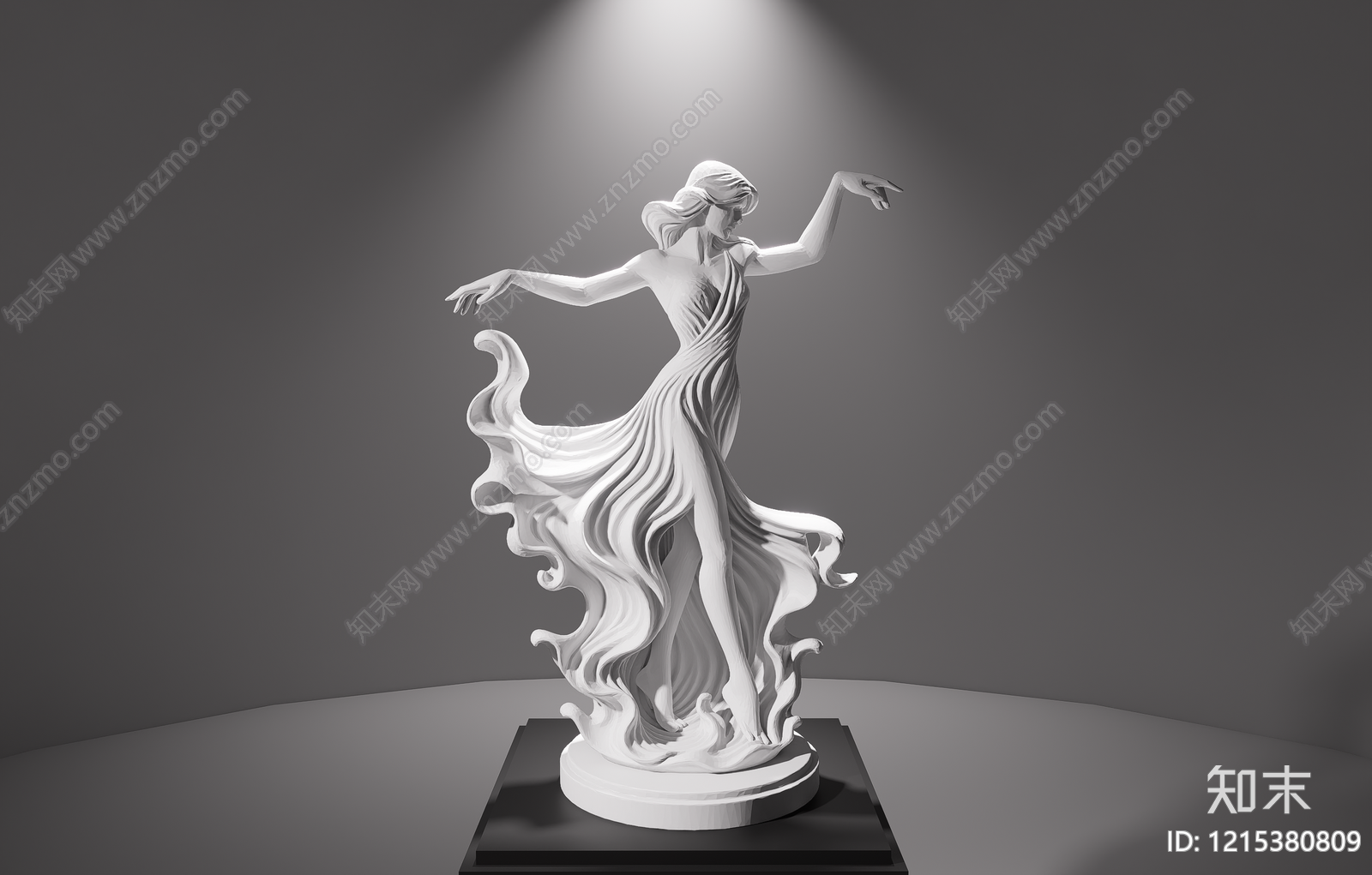 新古典主义雕塑摆件SU模型下载【ID:1215380809】