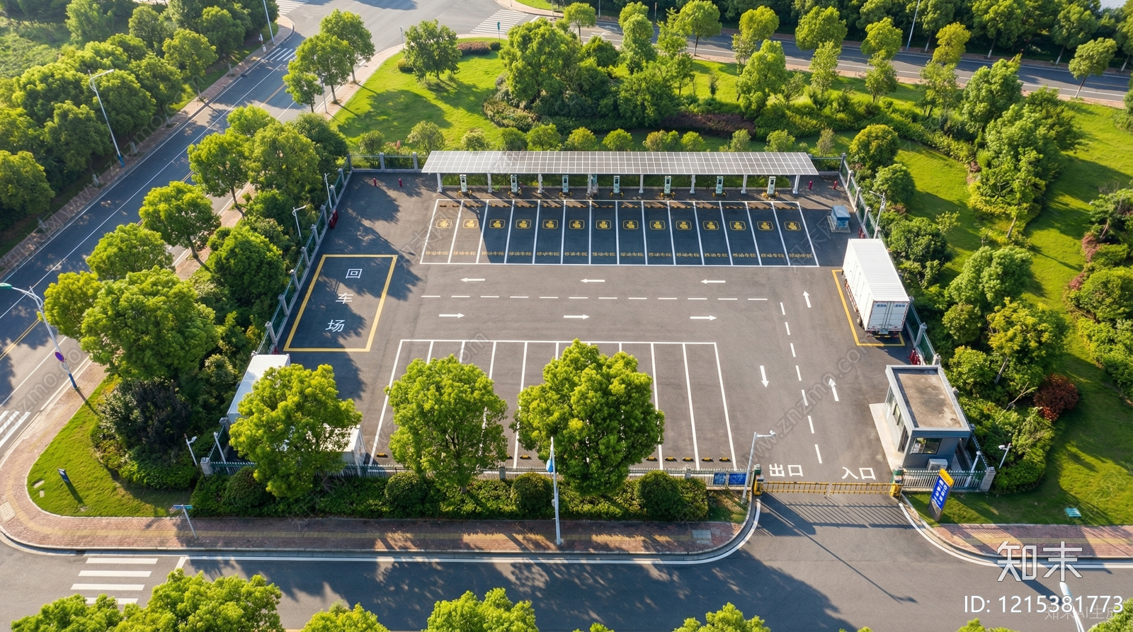 现代简约停车场SU模型下载【ID:1215381773】