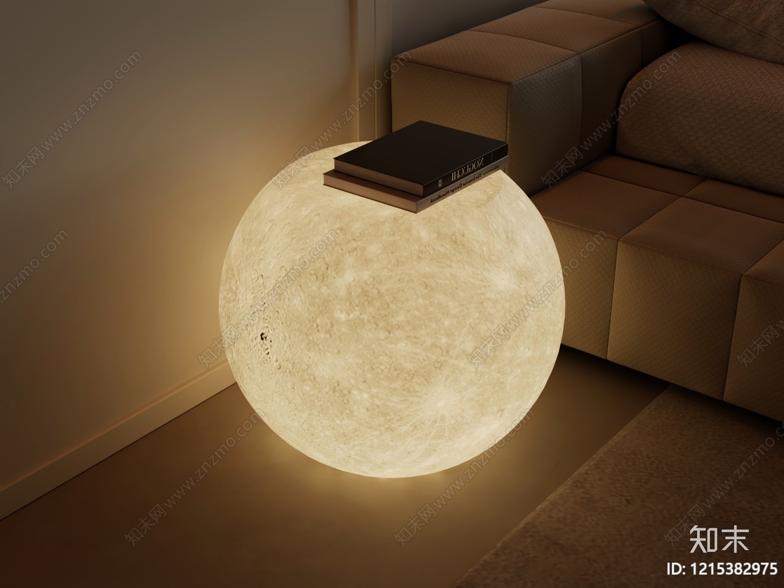 现代月球灯SU模型下载【ID:1215382975】