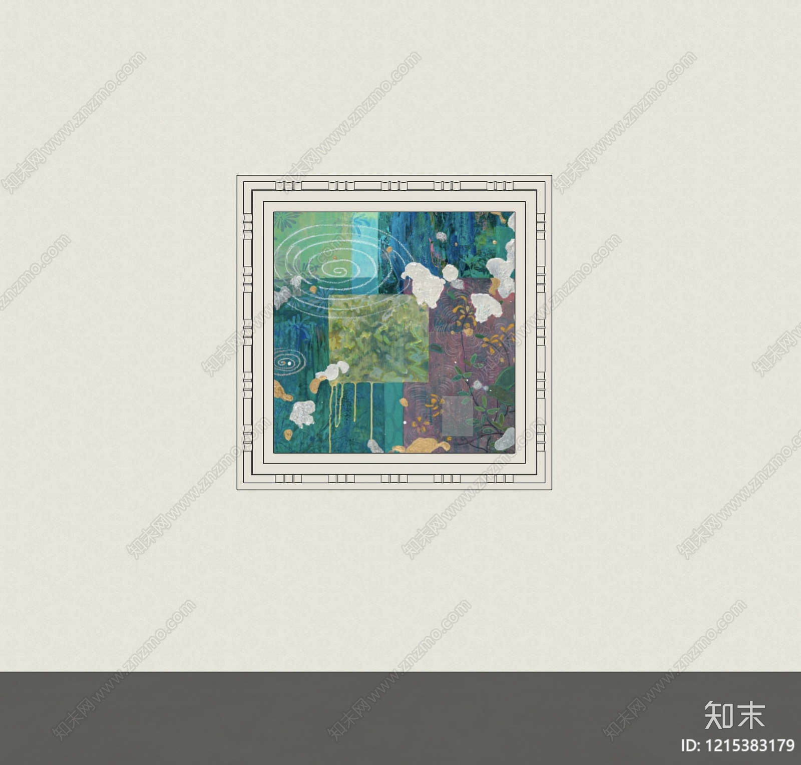 现代挂画SU模型下载【ID:1215383179】