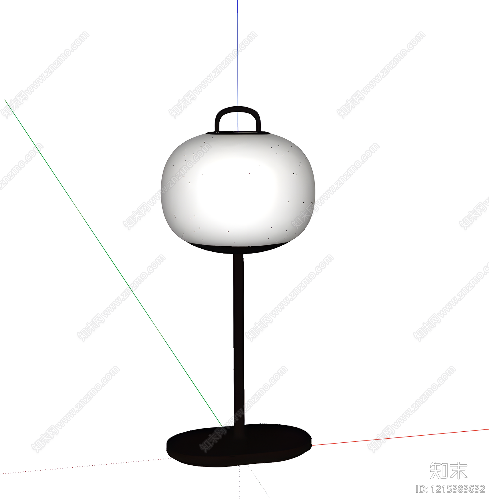 现代简约台灯SU模型下载【ID:1215383632】