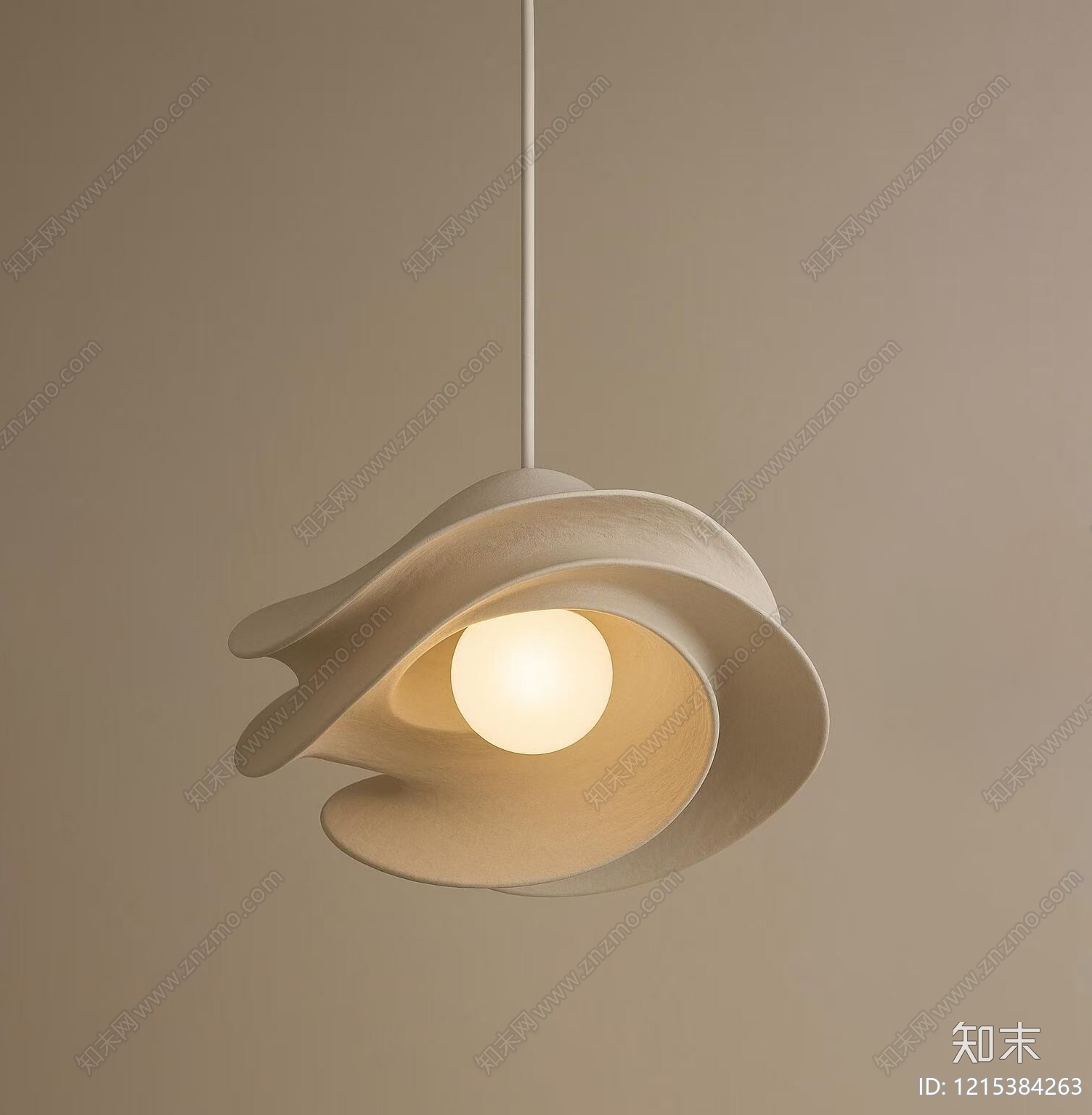 侘寂风艺术吊灯3D模型下载【ID:1215384263】