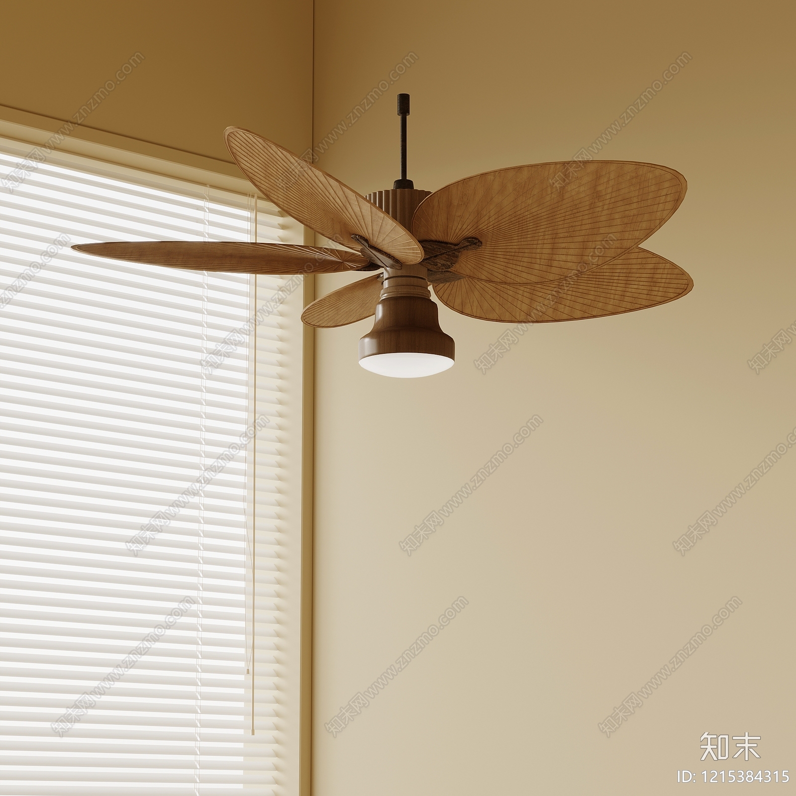 奶油风小吊灯3D模型下载【ID:1215384315】