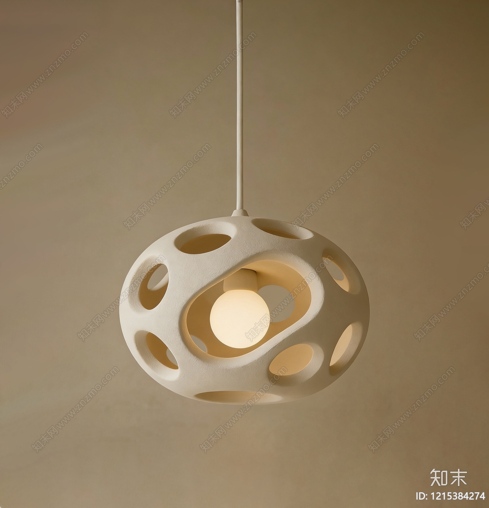 侘寂风艺术吊灯3D模型下载【ID:1215384274】