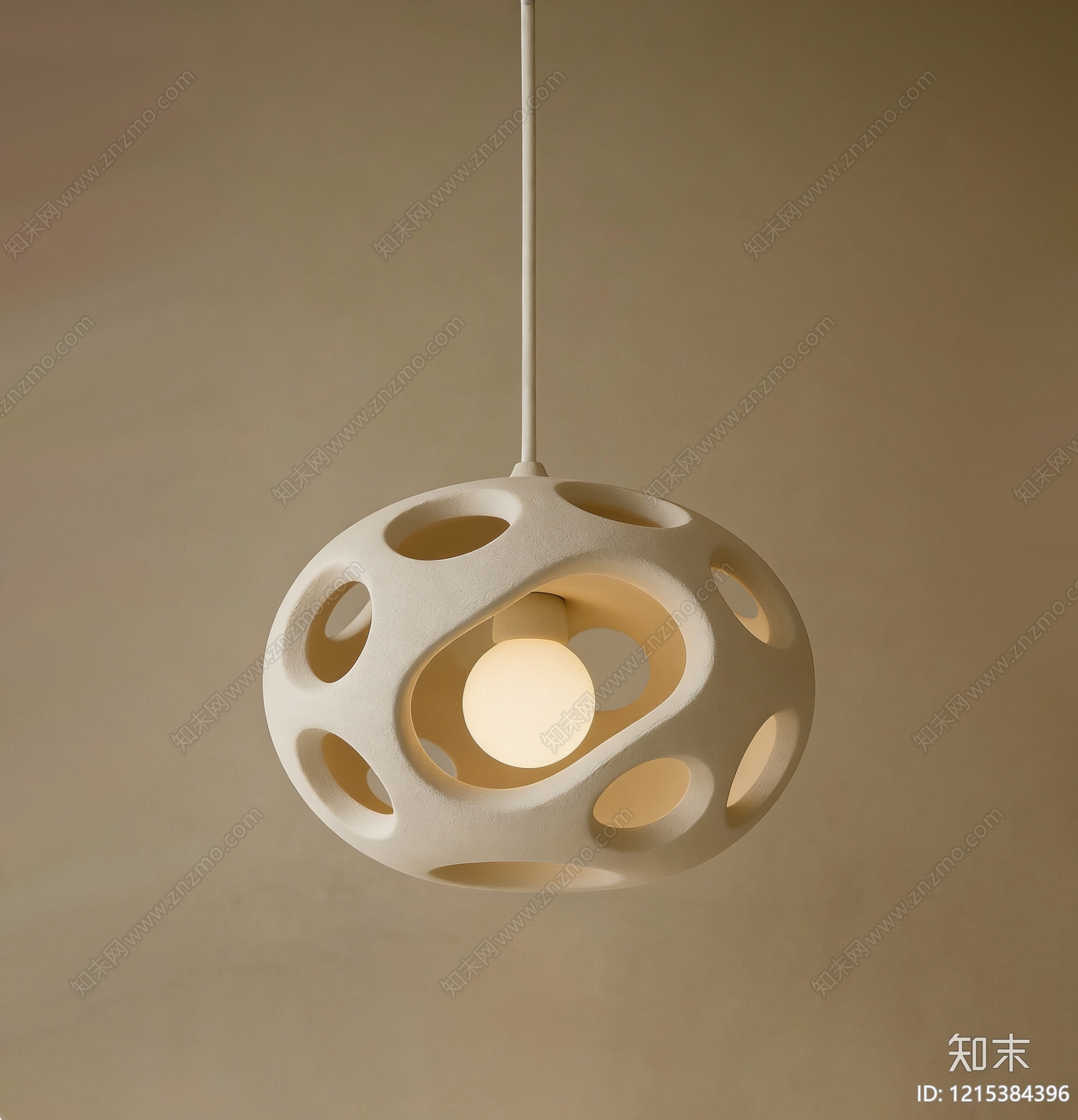 侘寂吊灯SU模型下载【ID:1215384396】