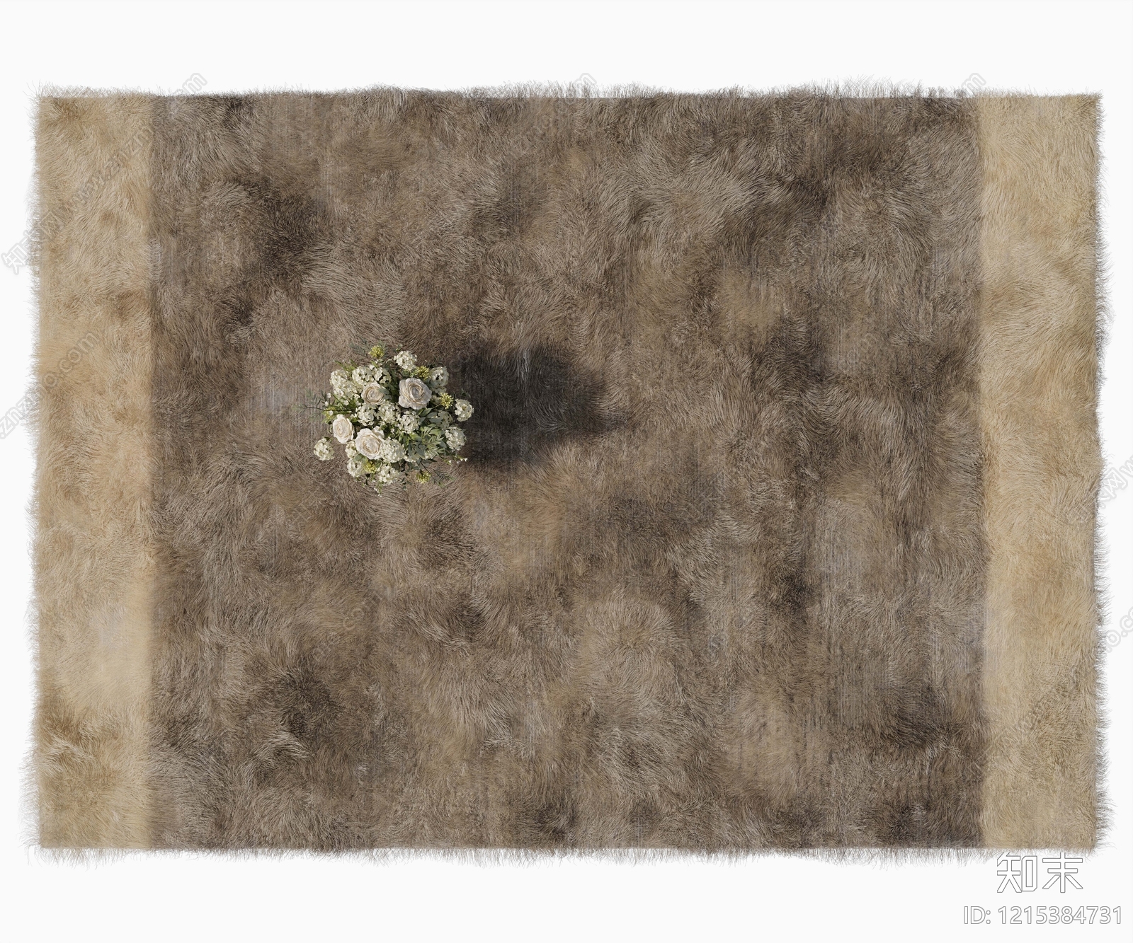 奶油风毛绒地毯3D模型下载【ID:1215384731】