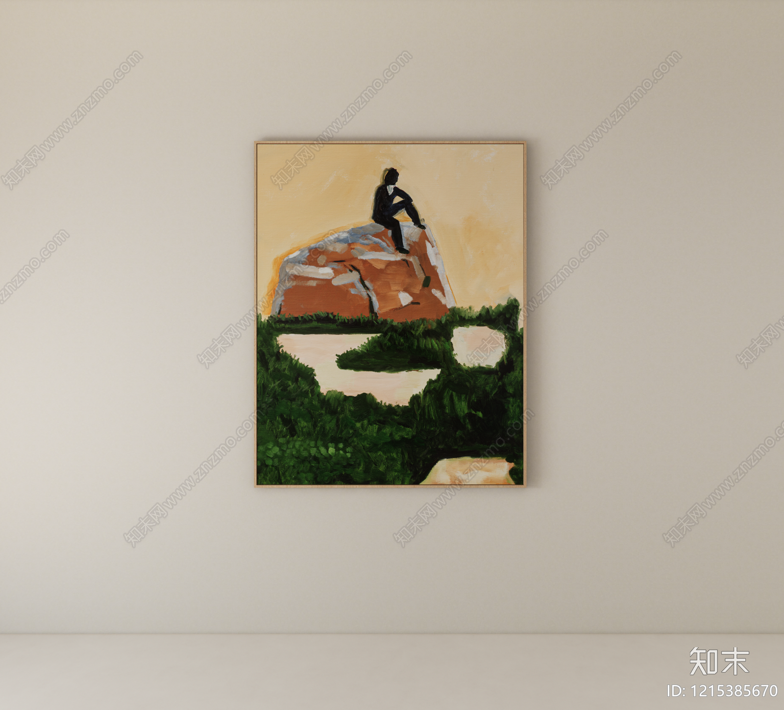 现代挂画SU模型下载【ID:1215385670】